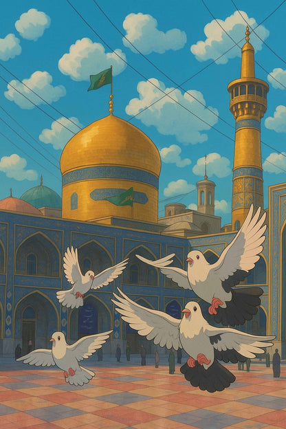 Holy Shrine with Doves Paint by Numbers Kit