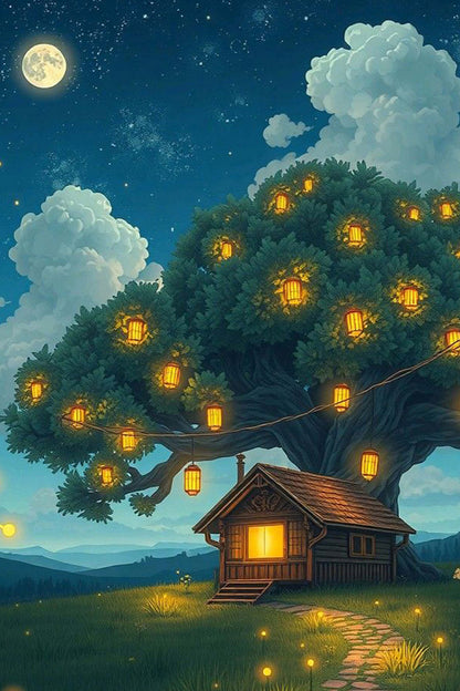 Magic Lantern Tree Paint by Numbers Kit