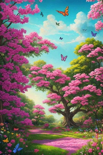 Butterfly Garden Path Paint by Numbers Kit