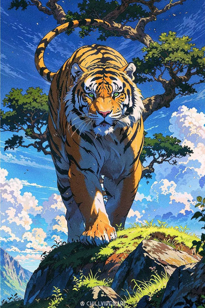 Tiger in Mountains Diamond Painting Kit