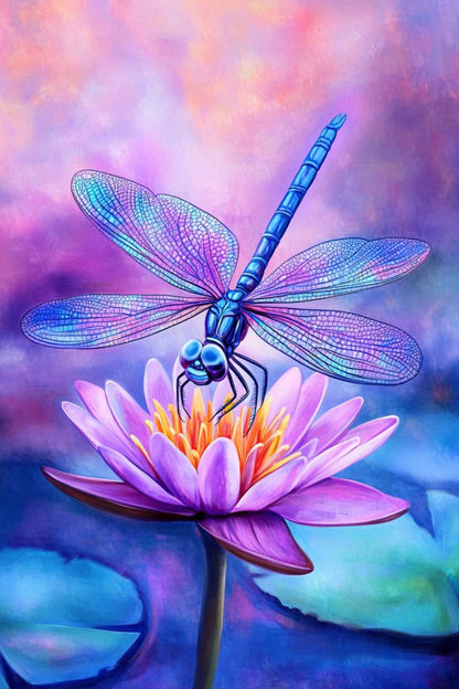 Blue Dragonfly Diamond Painting Kit