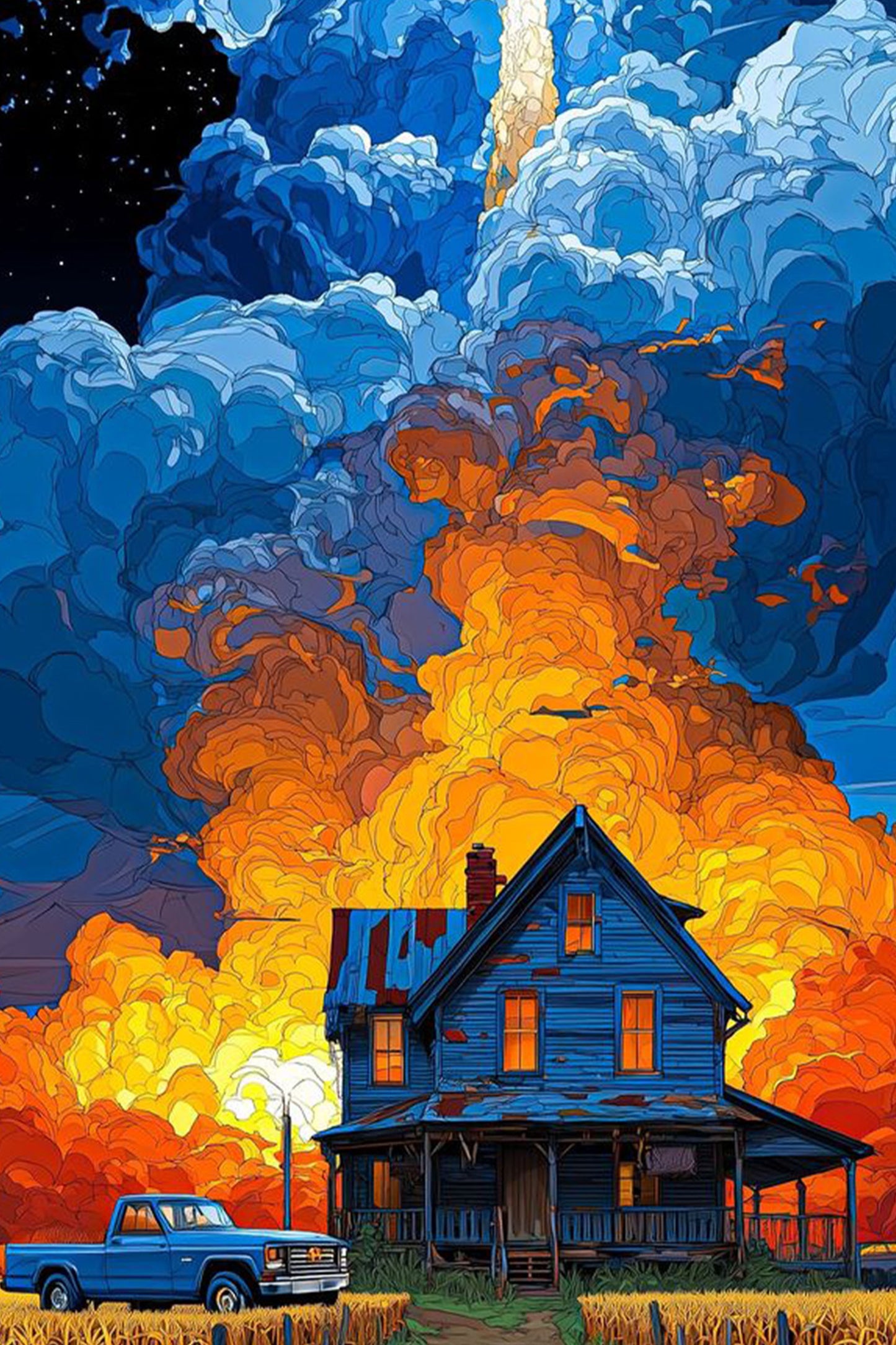 Farmhouse Rocket Paint by Numbers Kit