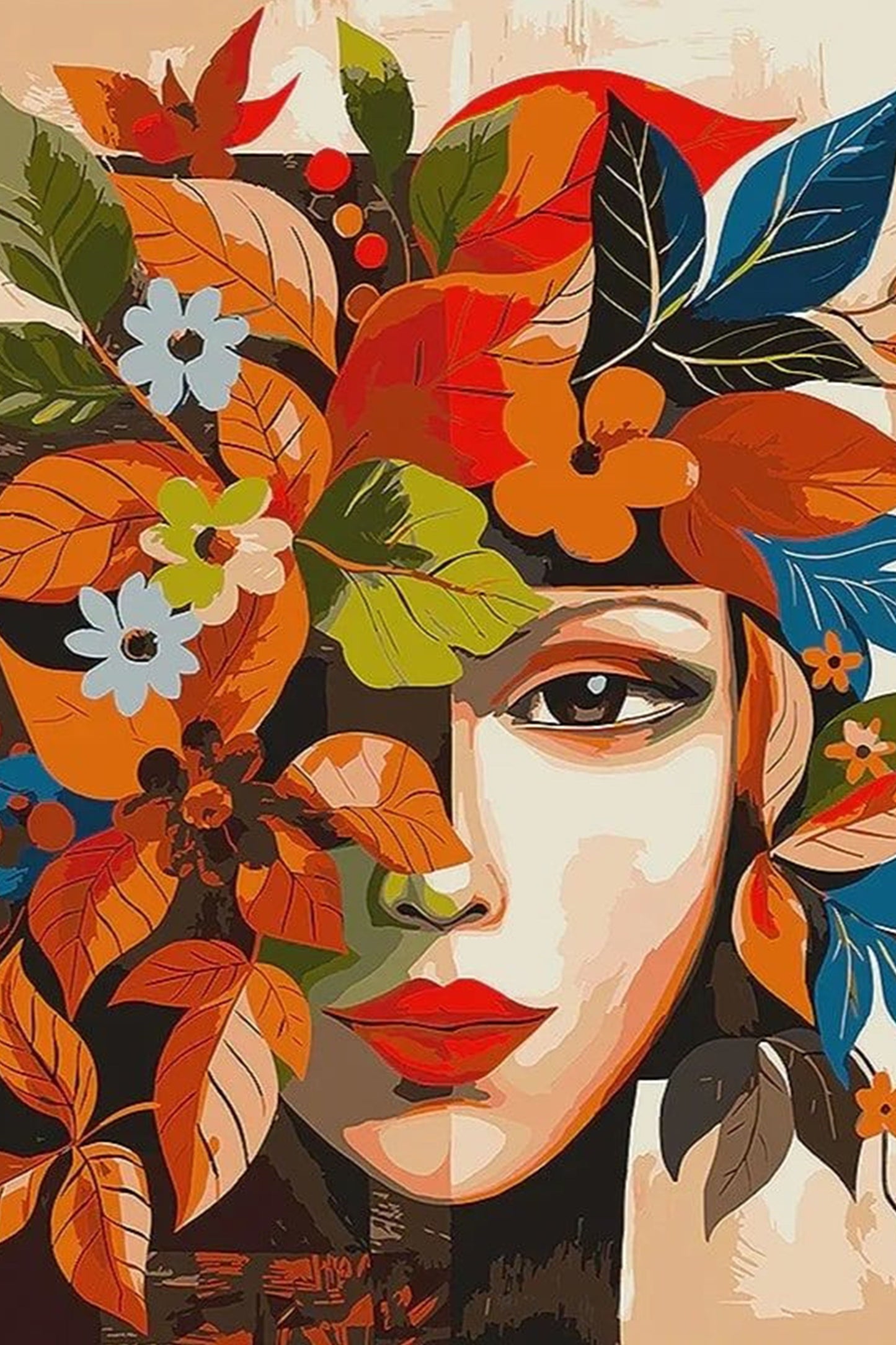 Floral Portrait Paint by Numbers Kit