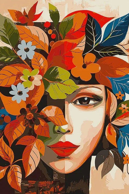 Floral Portrait Paint by Numbers Kit