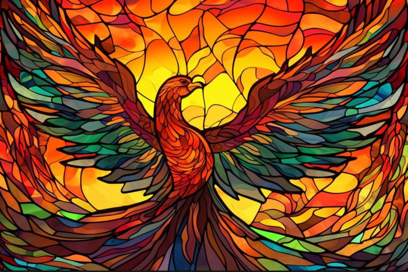 Phoenix Glass Art | Diamond Painting Kit - Paint with Gemz