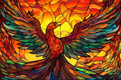 Phoenix Glass Art | Diamond Painting Kit - Paint with Gemz