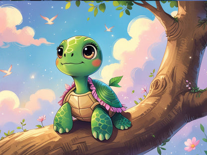 Tree Top Turtle Diamond Painting Kit