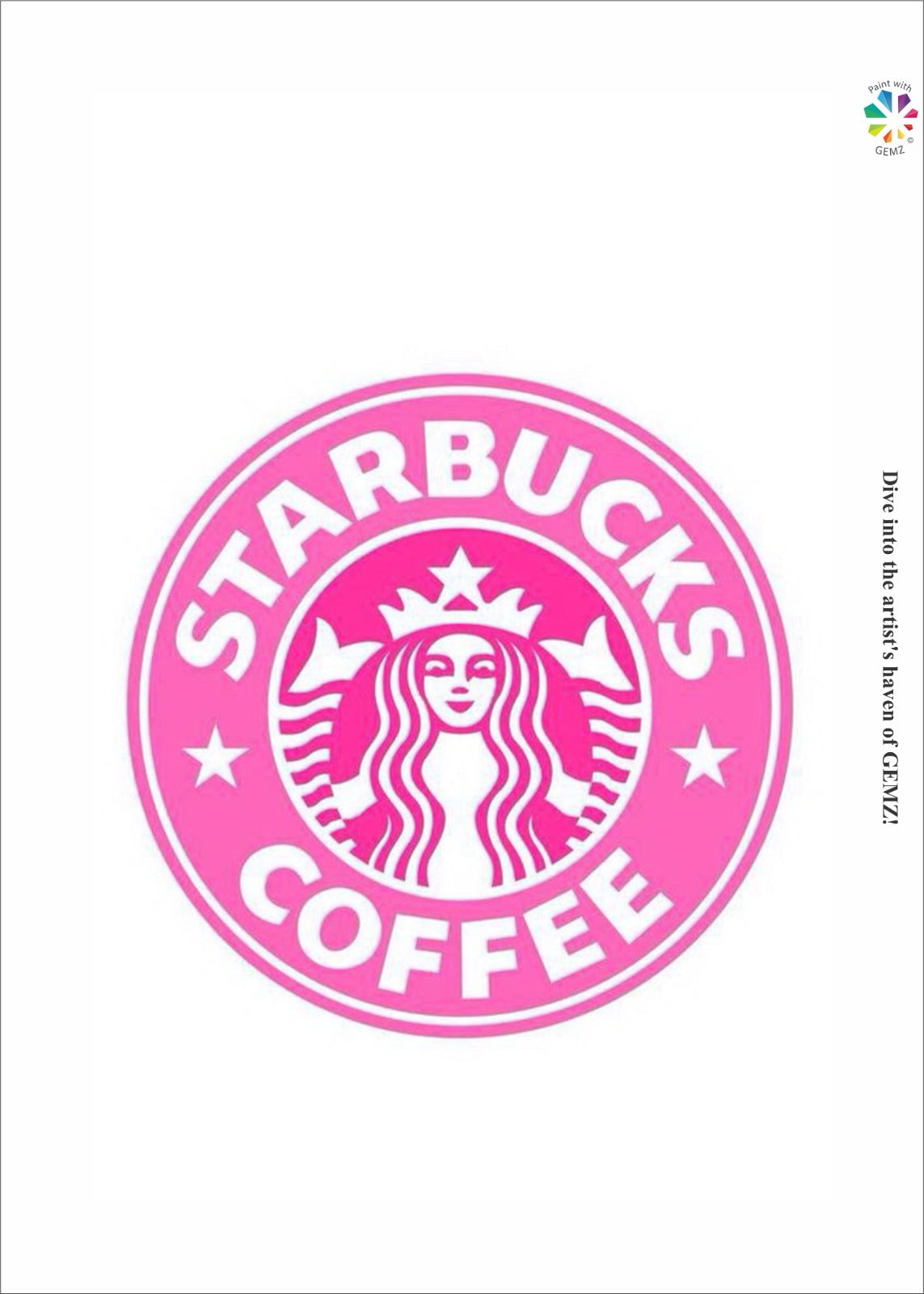 Pink Coffee Magic Bedazzling Canvas Kit