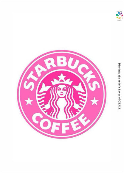 Pink Coffee Magic Bedazzling Canvas Kit