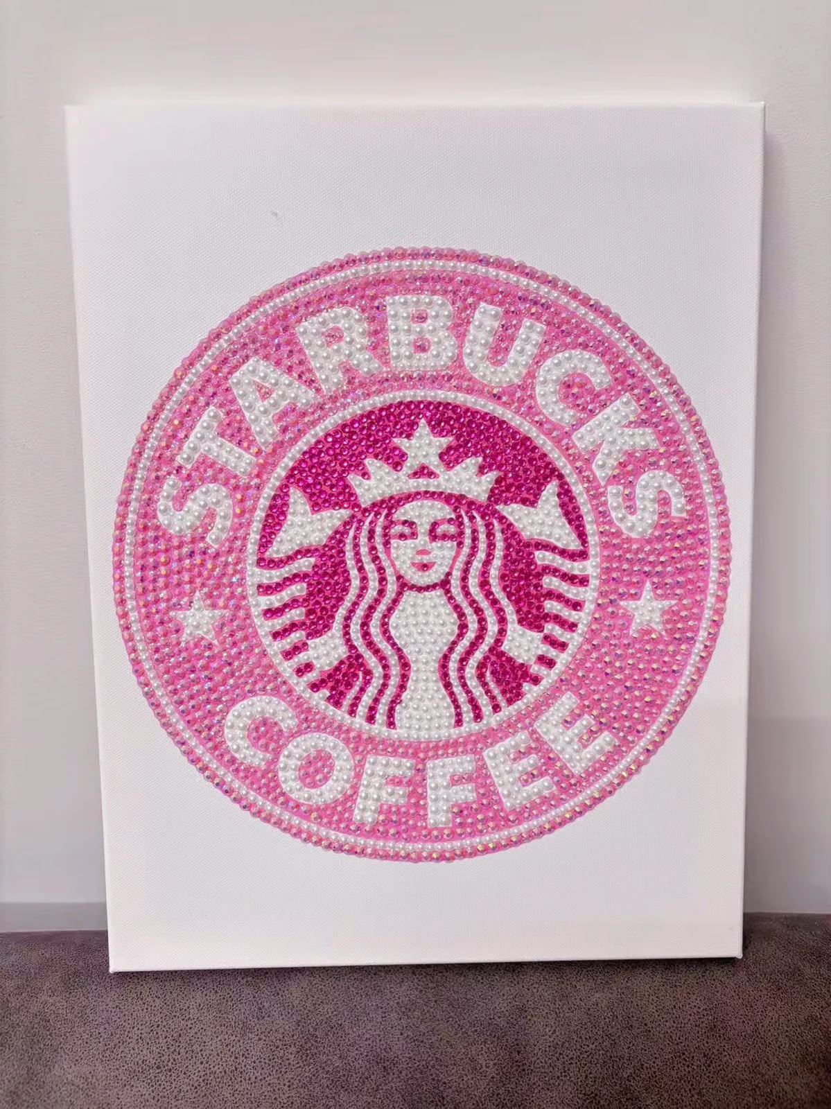 Pink Coffee Magic Bedazzling Canvas Kit