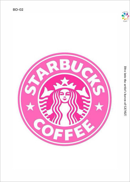 Pink Coffee Magic Bedazzling Canvas Kit