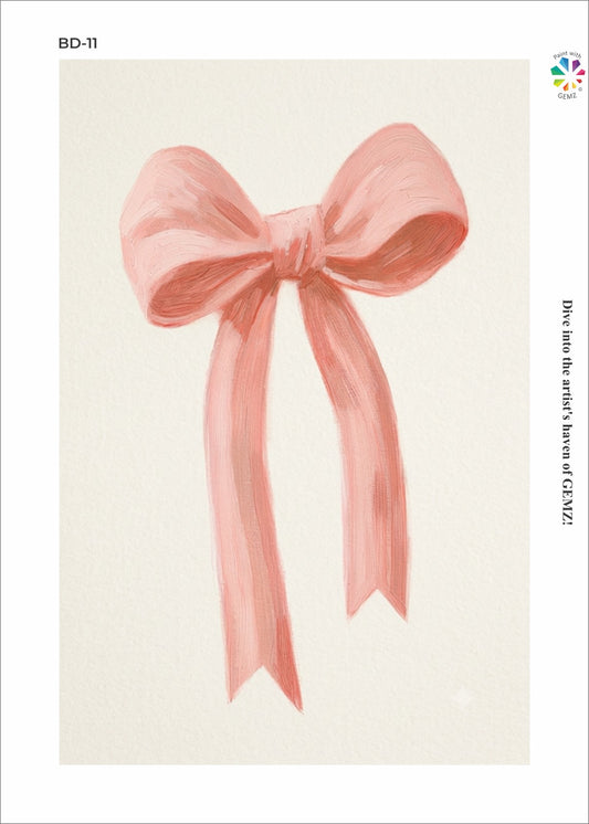 Preppy Pink Bow Bedazzling Canvas Kit
