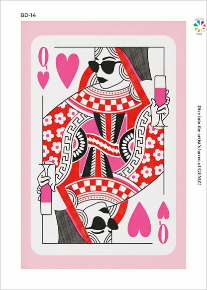 Queen of Hearts Bedazzling Canvas Kit