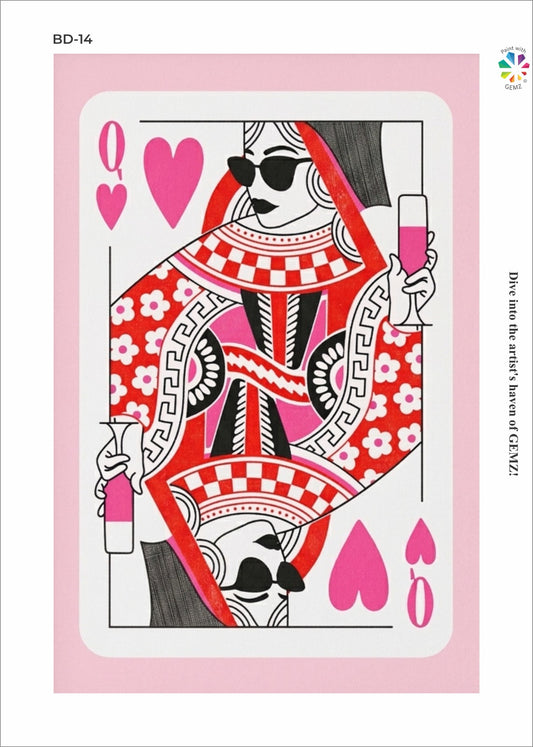 Queen of Hearts Bedazzling Canvas Kit