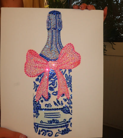 Blue Willow Bubbly Bedazzling Canvas Kit