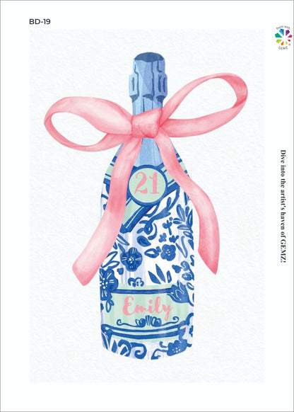 Blue Willow Bubbly Bedazzling Canvas Kit