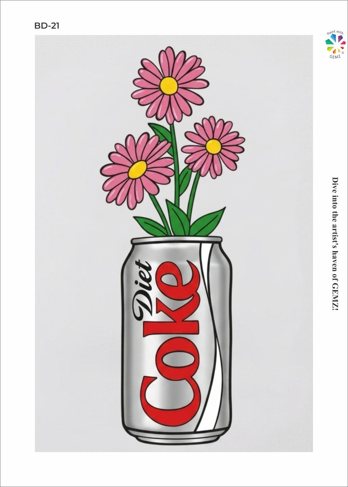 Diet Coke Bouquet Bedazzling Canvas Kit