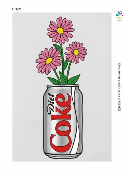 Diet Coke Bouquet Bedazzling Canvas Kit