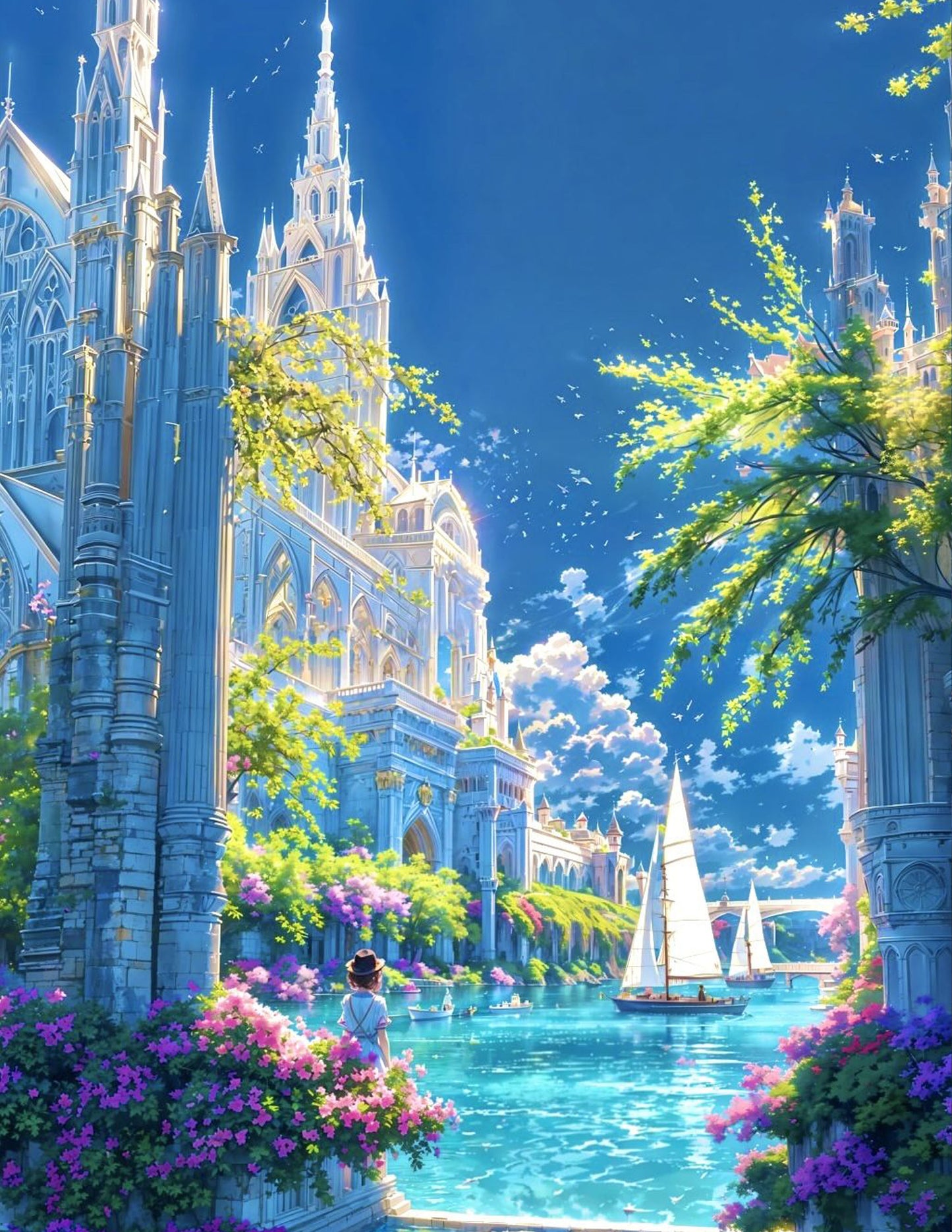 The Blooming Citadel Diamond Painting Kit