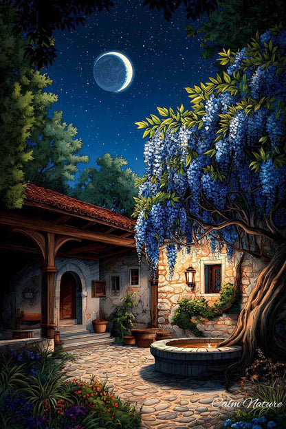 Quiet Night Courtyard Diamond Painting Kit