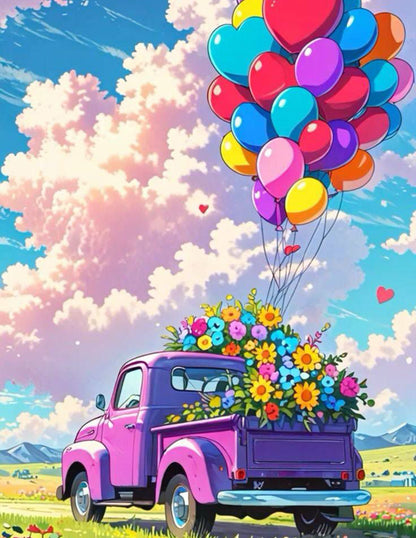 The Floral Roadtrip Diamond Painting Kit
