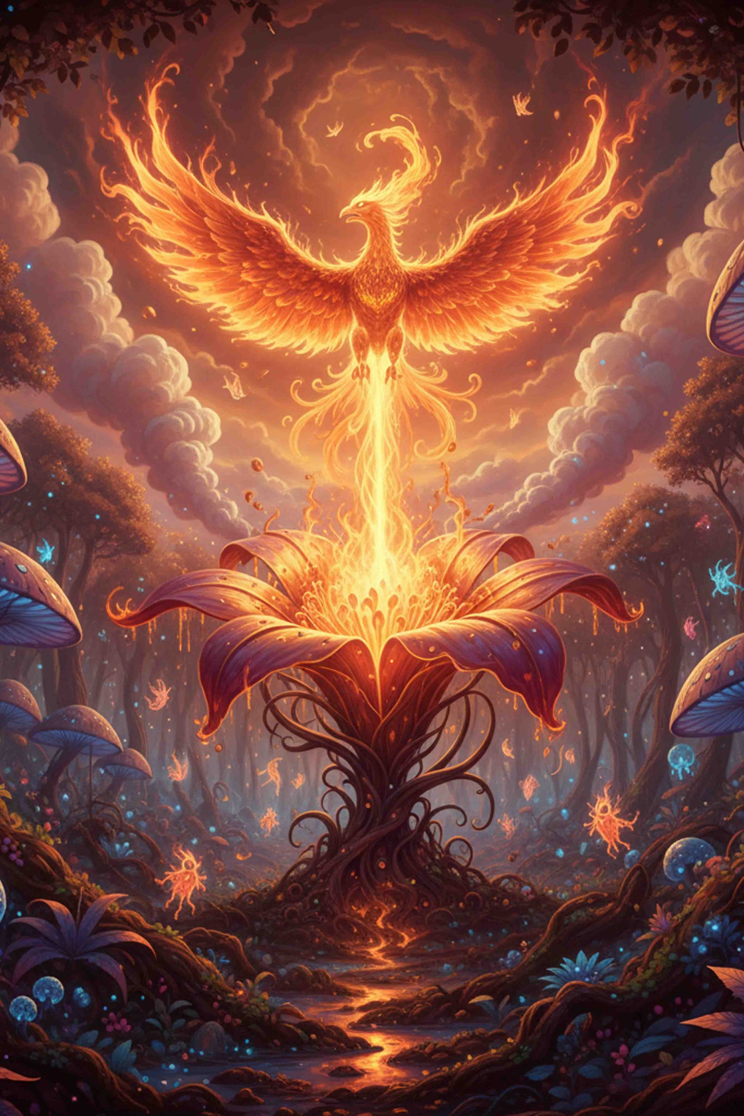 Majestic Phoenix Fantasy Diamond Painting Kit