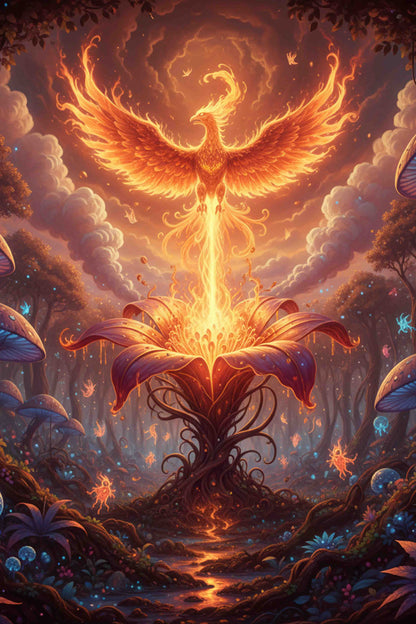Majestic Phoenix Fantasy Diamond Painting Kit