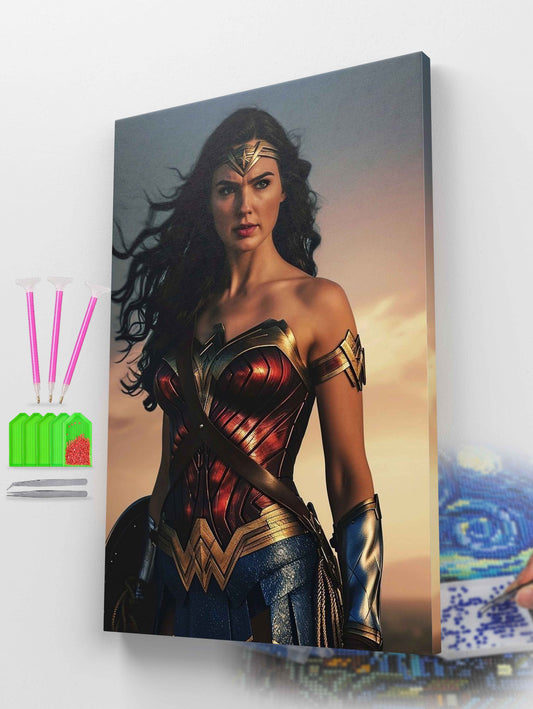 Strong Woman in Armor Diamond Painting Kit