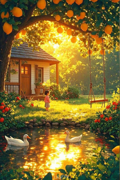 Sunlight Garden Dreams Diamond Painting Kit