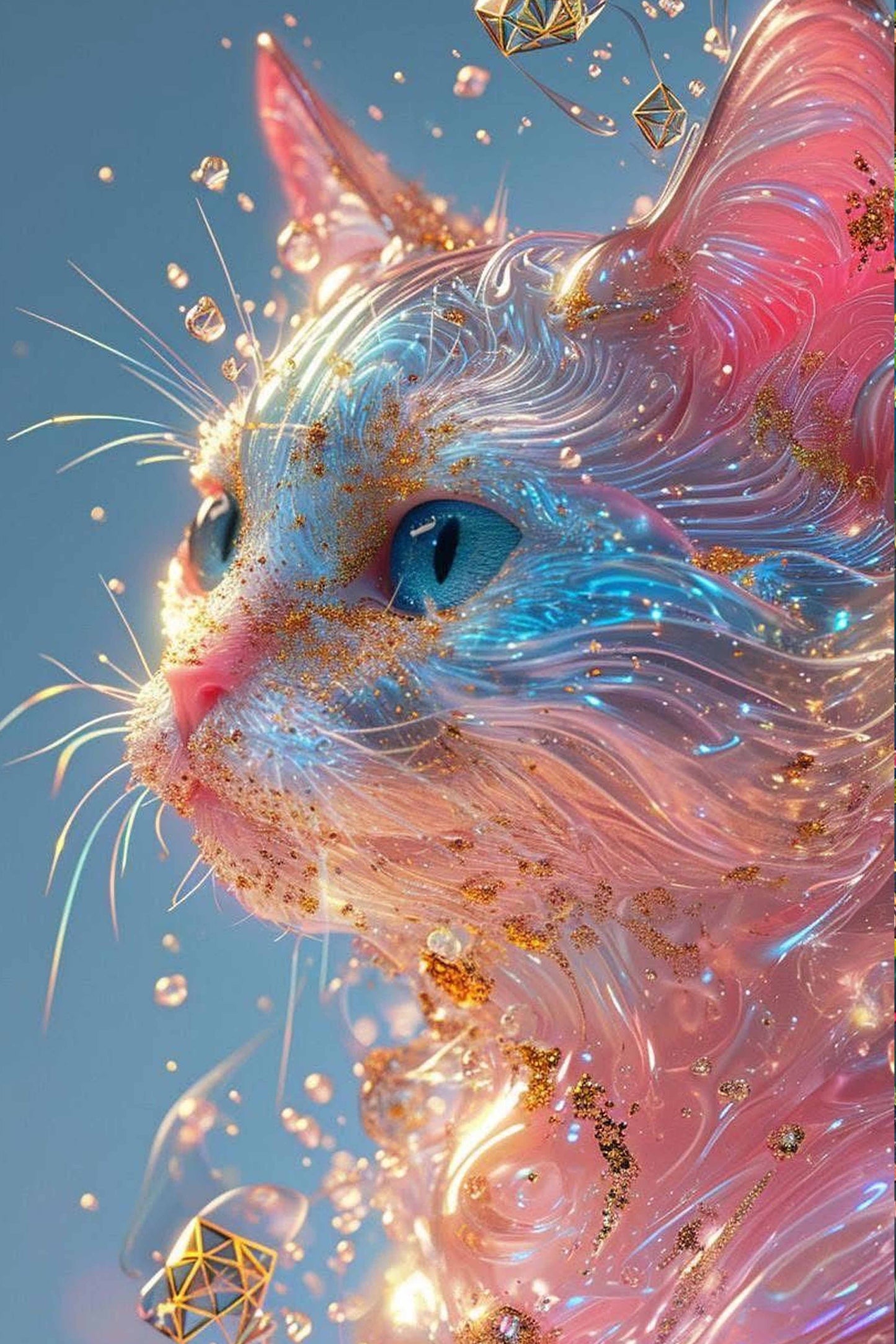 Fantasy Glow Cat Diamond Painting Kit