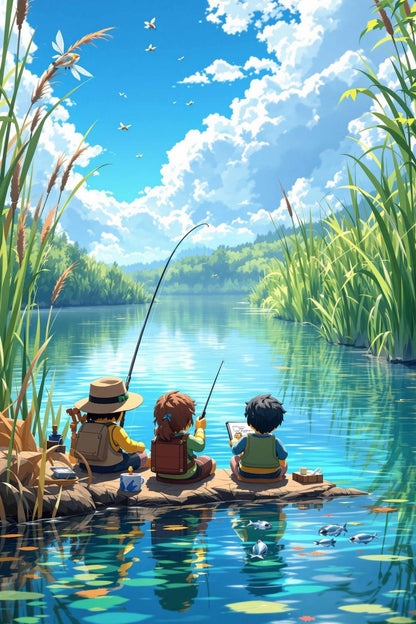 Fishing Fun with Friends Diamond Painting Kit
