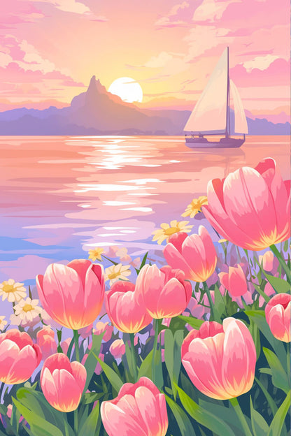 Twilight Bloom Diamond Painting Kit