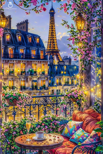 Evening in Parisian Bloom Diamond Painting Kit