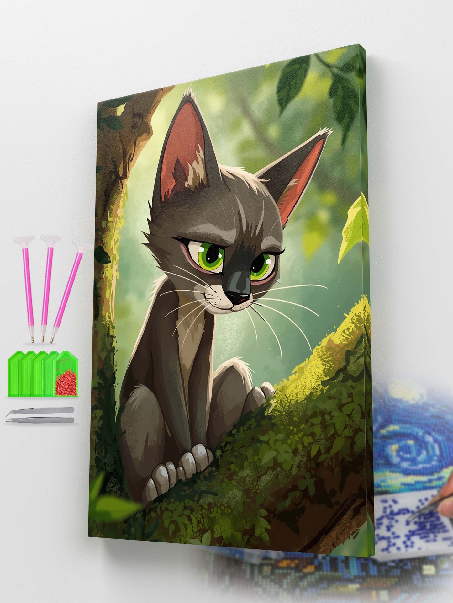 Mossy Mischief Diamond Painting Kit