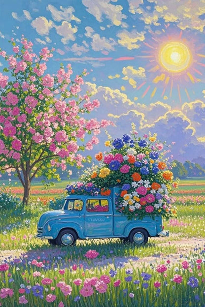 The Flower Truck Diamond Painting Kit
